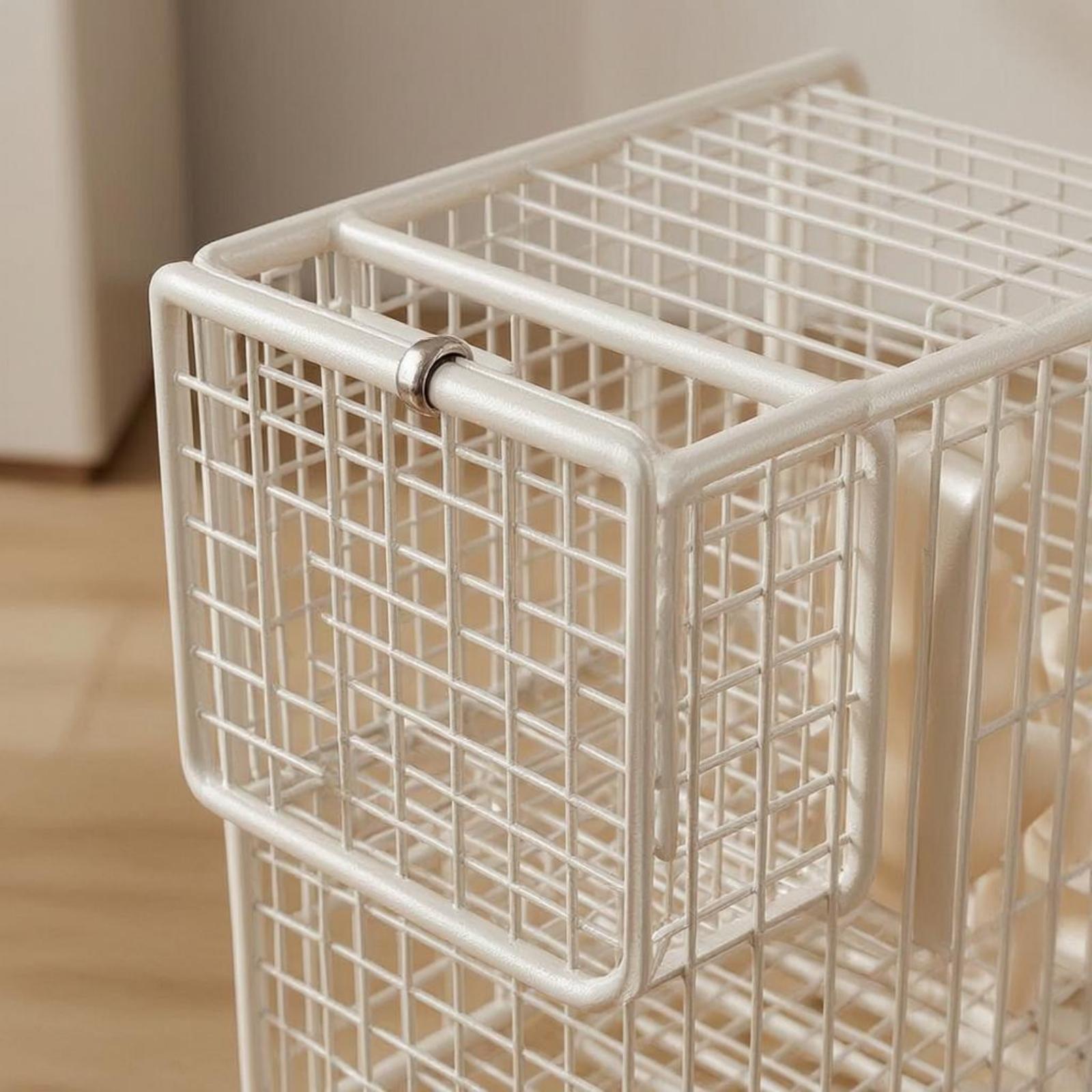 Yoga Mat For Fitness - Multi Section Metal Wire Storage Cart