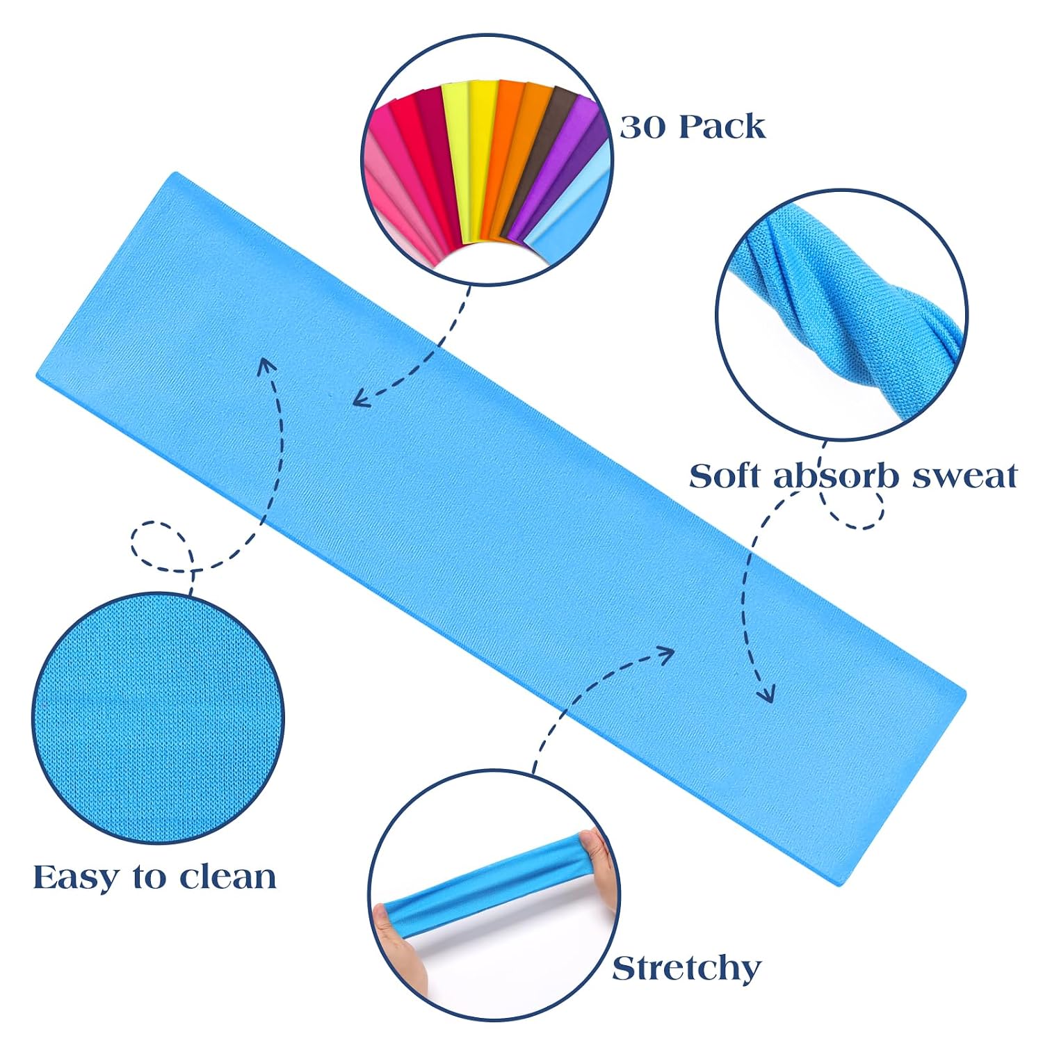 30PCS Solid Color Headbands fo - đánh giá và giá Stretch Strap Yoga