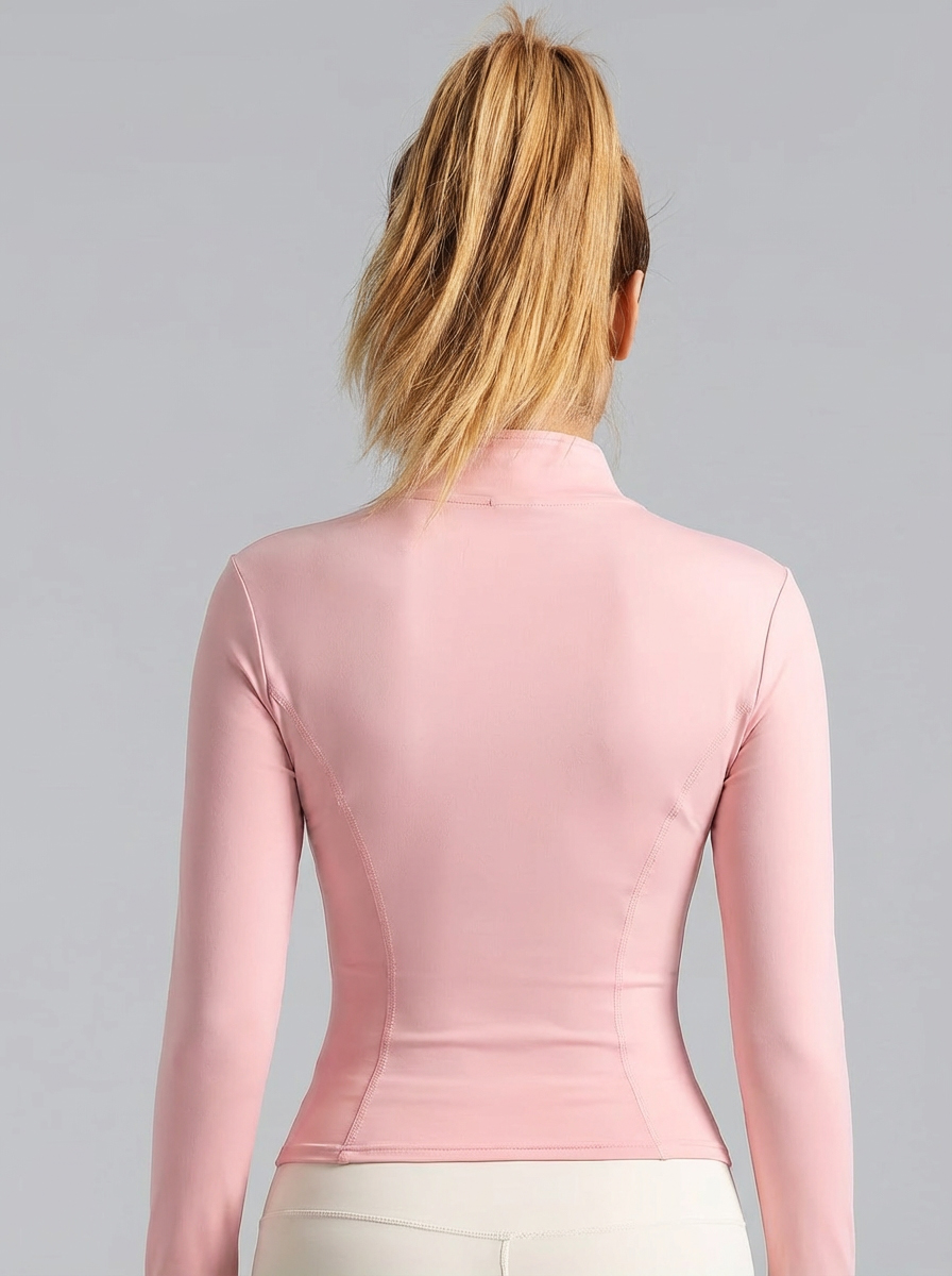 New Women Light Pink Yoga Coat - đánh giá và giá Fitness Yoga