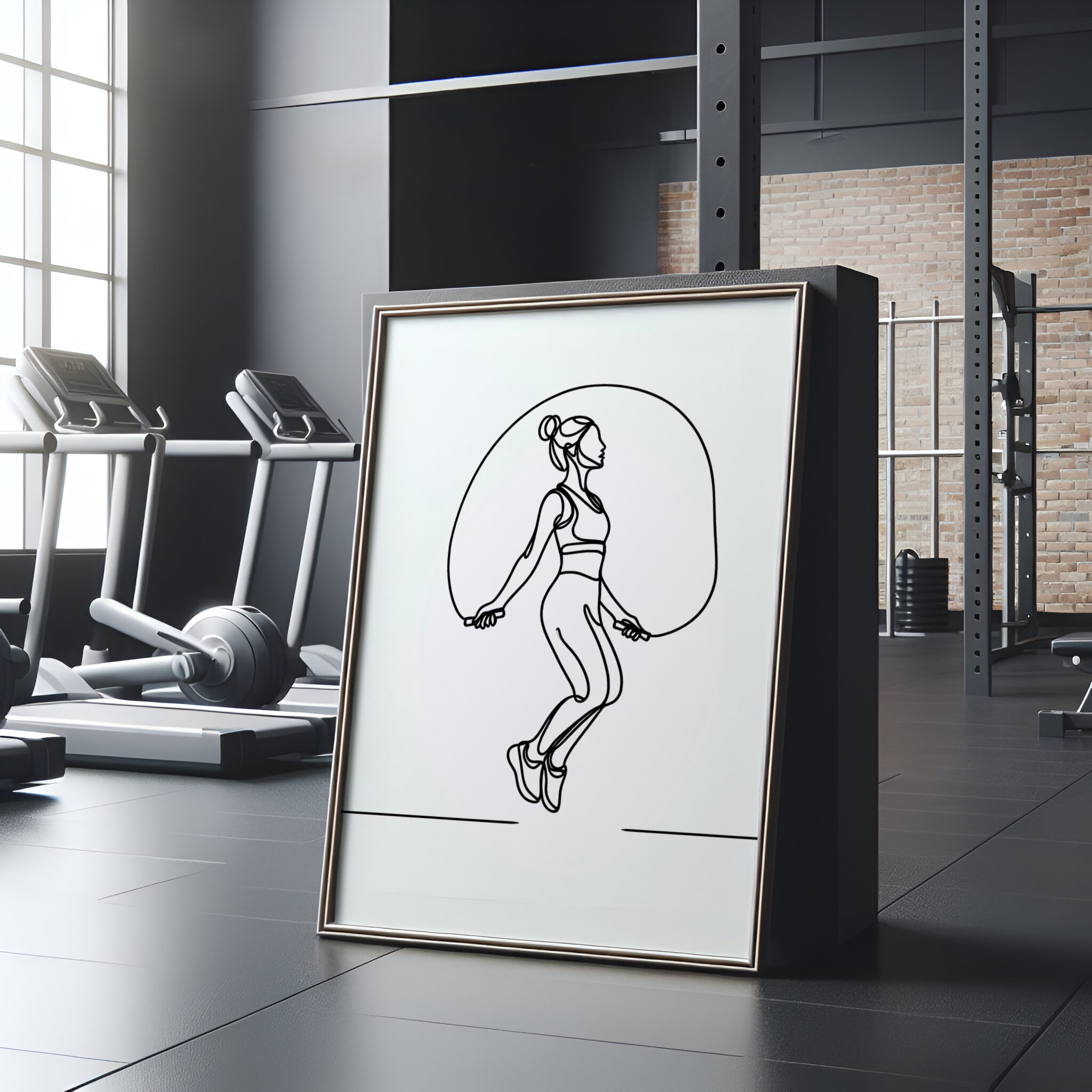 3pcs Fitness Girl Athlete Art  - đánh giá và giá Yoga Fitness Studio