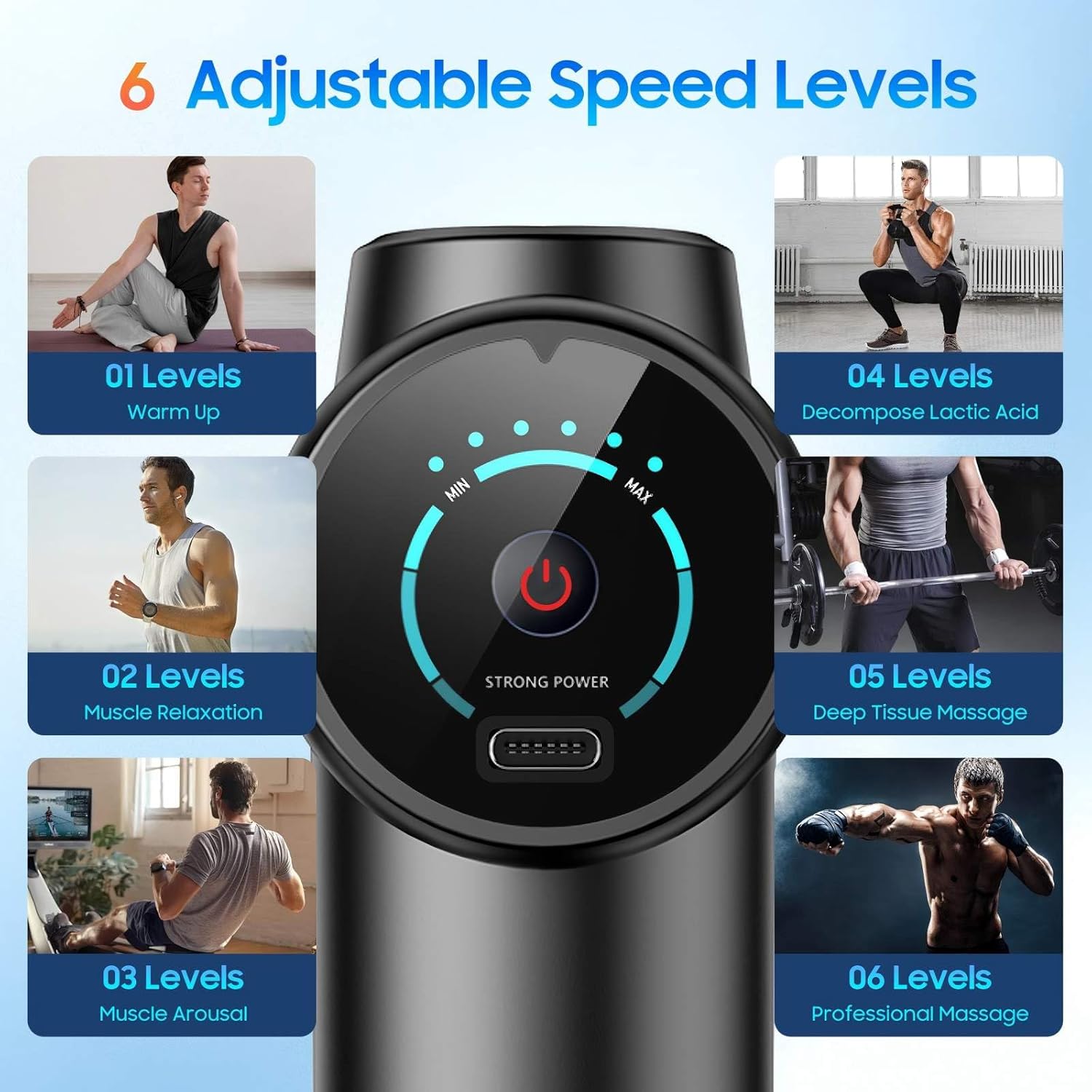 New Deep Tissue Massage Gun Po - đánh giá và giá Vibration Massage Gun